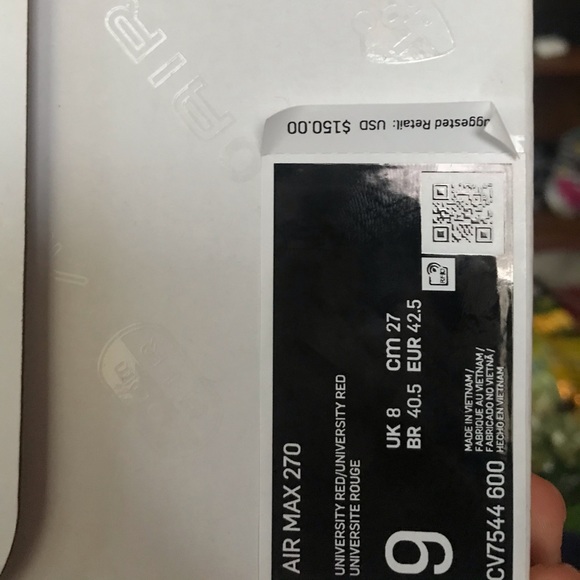 Nike air max 270 size 9 in men need gone ASAP lol - Picture 3 of 3